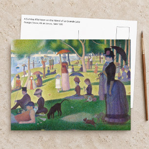 Postal Georges Seurat - Un domingo en La Grande Jatte