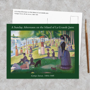 Postal Georges Seurat - Un domingo en La Grande Jatte