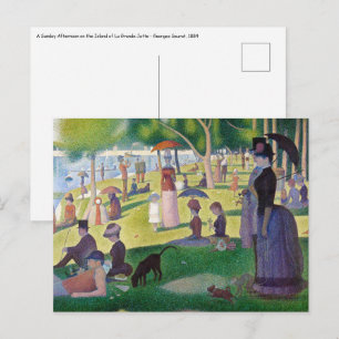 Postal Georges Seurat - Un domingo en La Grande Jatte