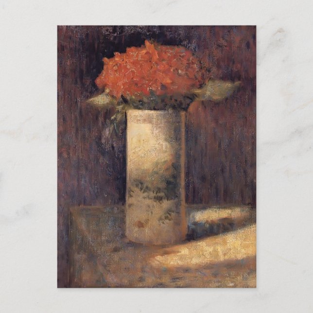 Postal Georges Seurat- Vase de flores (Anverso)