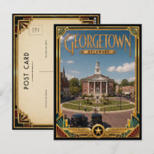 Georgetown Delaware Arte Deco Vintage Edad Dorada