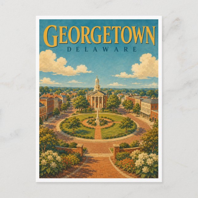 Postal Georgetown Delaware El Círculo GeoSaga (Anverso)