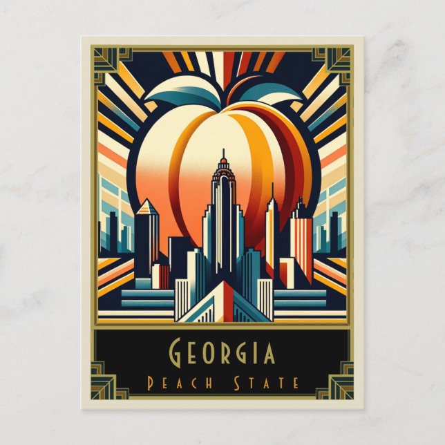 Postal Georgia | Art Deco (Anverso)
