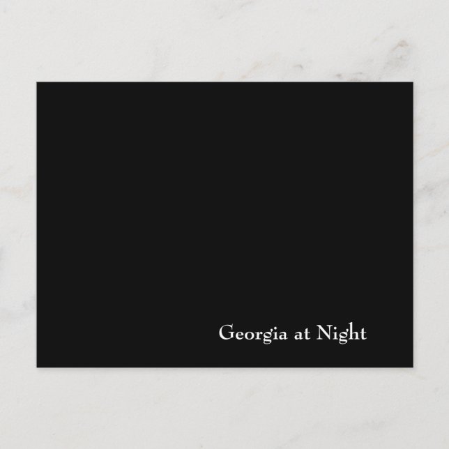 Postal Georgia de noche (Anverso)