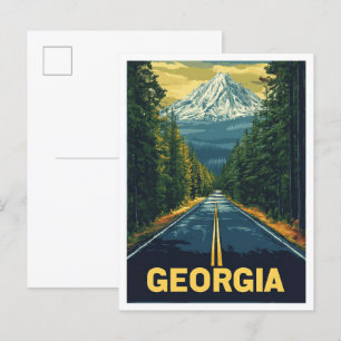 Postal Georgia Estados Unidos Viajes de Ilustracion de ar