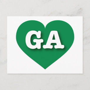 Postal Georgia Green Heart - Amo GA