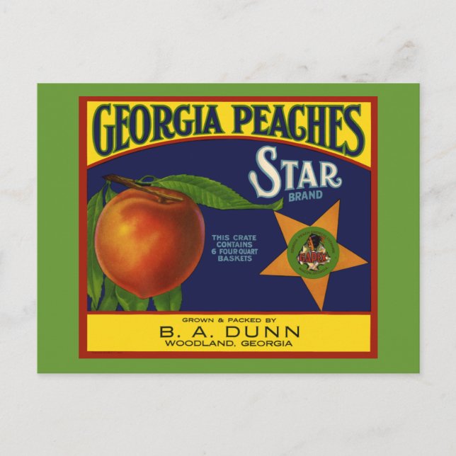 Postal Georgia Peaches (Anverso)