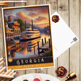 Postal Georgia | Postcarta estatal hiperrealista
