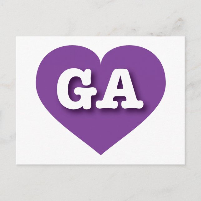 Postal Georgia Purple Heart - Amo GA (Anverso)