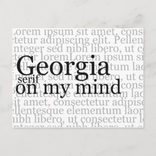 Postal Georgia Serif En Mi Mente