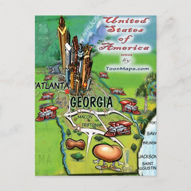 Postal Georgia USA Card (Anverso)