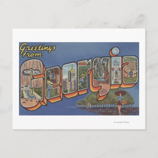 Postal GeorgiaEscenas de letras grandesGeorgia 2 (Anverso)
