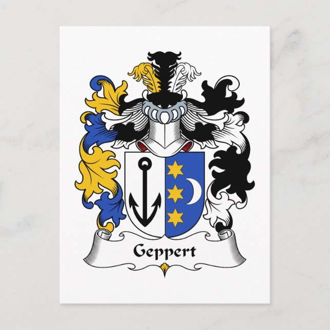 Postal Geppert Family Crest (Anverso)