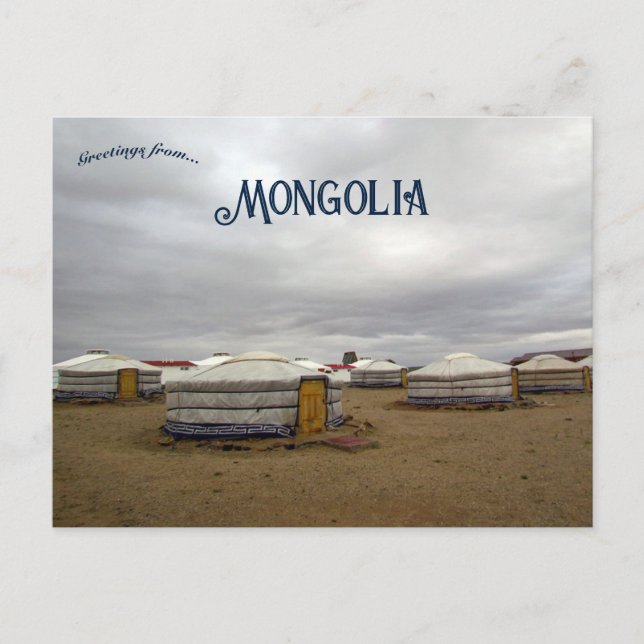 Postal Ger Camp provincia de Dornogovi Mongolia (Anverso)
