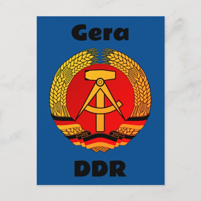 Postal Gera, Alemania del Este - RDA Ostdeutschland (Anverso)