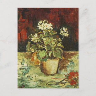 Postal Geranio en una maceta, Vincent van Gogh