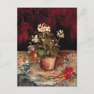 Postal Geranios en una olla de flores, Bella Artes Van Go