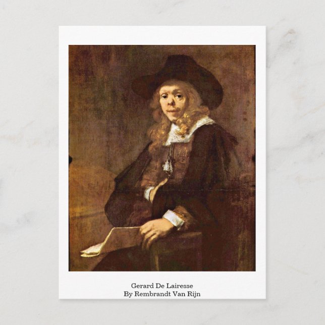 Postal Gerard De Lairesse Por Rembrandt Van Rijn (Anverso)