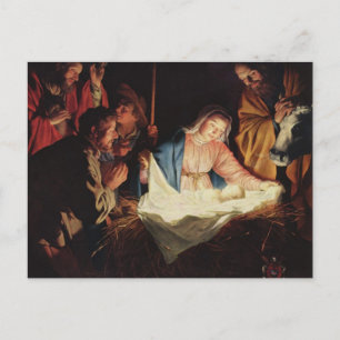 Postal Gerard van Honthorst Nativity