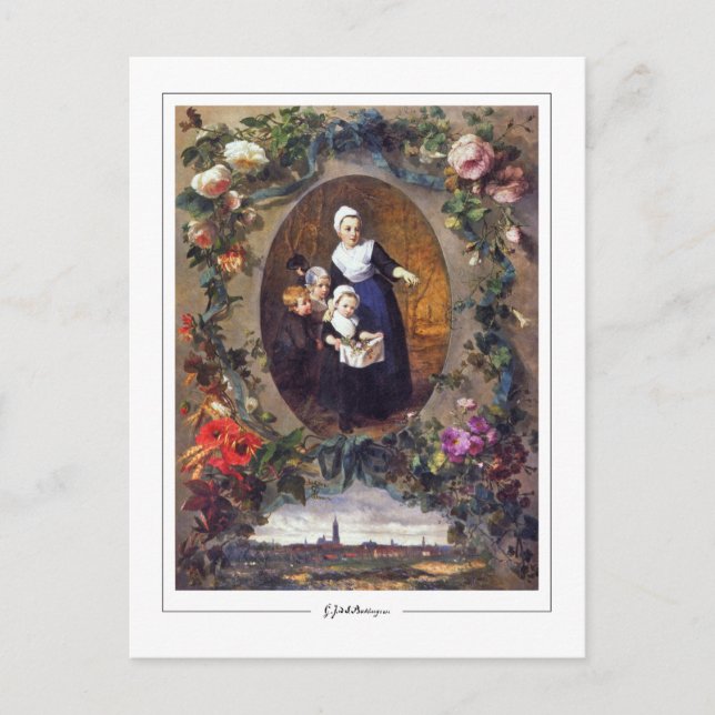 Postal Gerardina van de Sande Bakhuyzen #3 - Bella Artes. (Anverso)