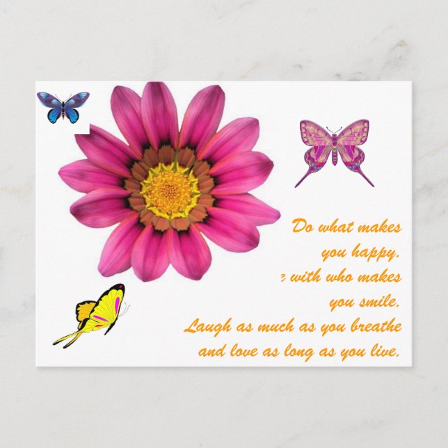 Postal Gerbera Daisy (Anverso)