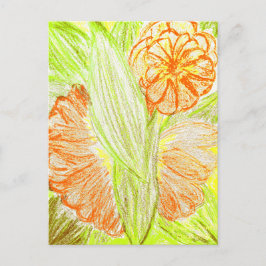 Postal Gerbera y Aspidistra elatior,
