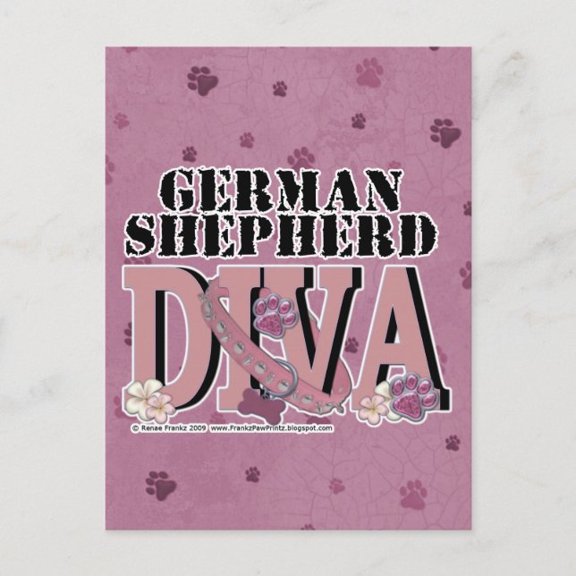 Postal German Shepherd DIVA (Anverso)