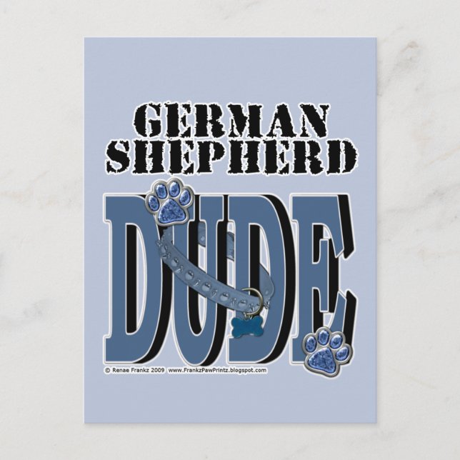 Postal German Shepherd DUDE (Anverso)