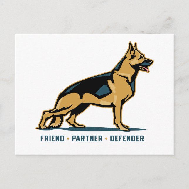 Postal German Shepherd Friend (Anverso)