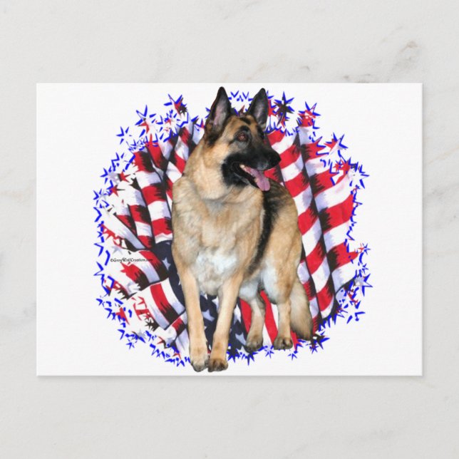Postal German Shepherd Patriot (Anverso)