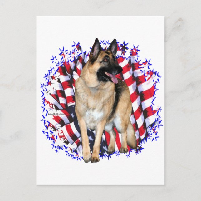 Postal German Shepherd Patriot (Anverso)