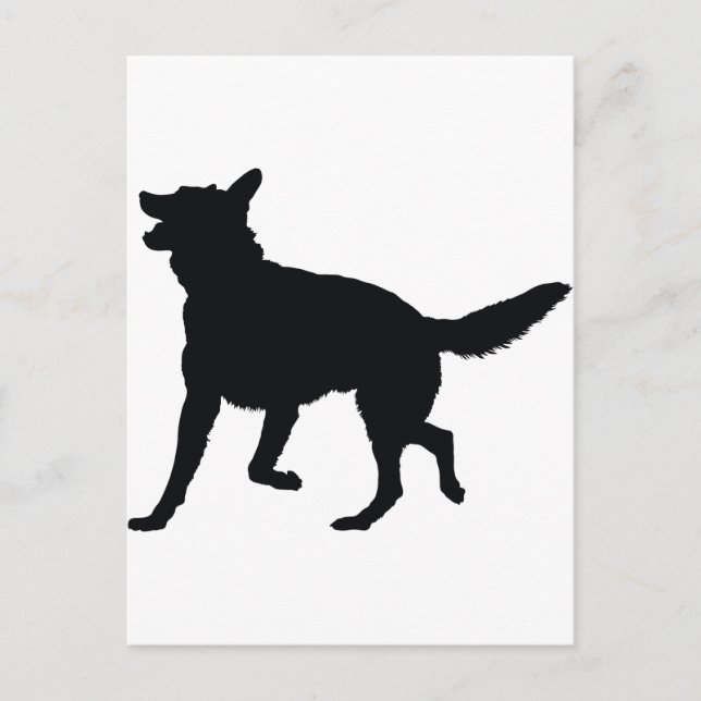 Postal German Shepherd Silhouette (Anverso)