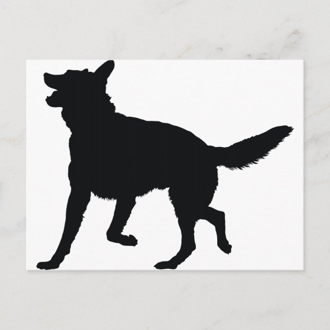 Postal German Shepherd Silhouette (Anverso)