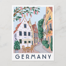 Postal Germany Village Illustrated Travel Postcard 