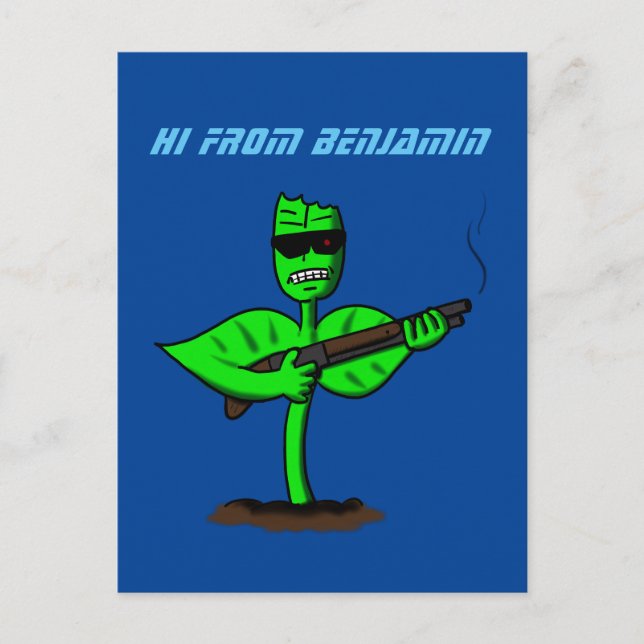 Postal Germinator cyborg personalizado divertido (Anverso)