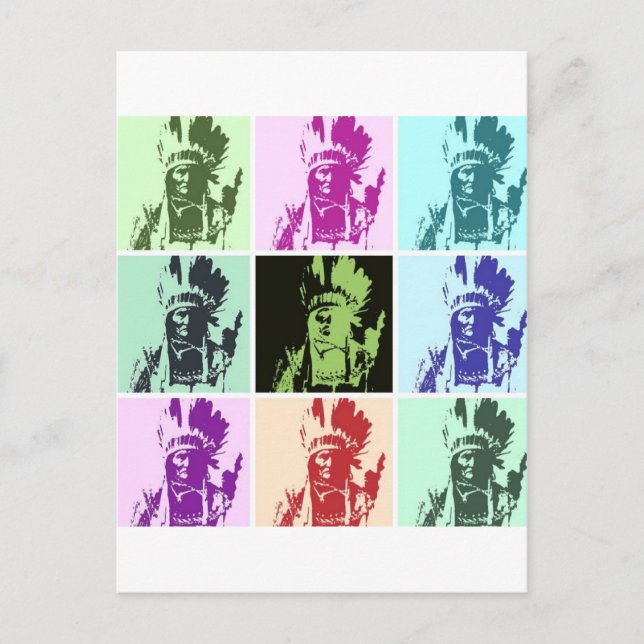 Postal Geronimo de Pop Art (Anverso)