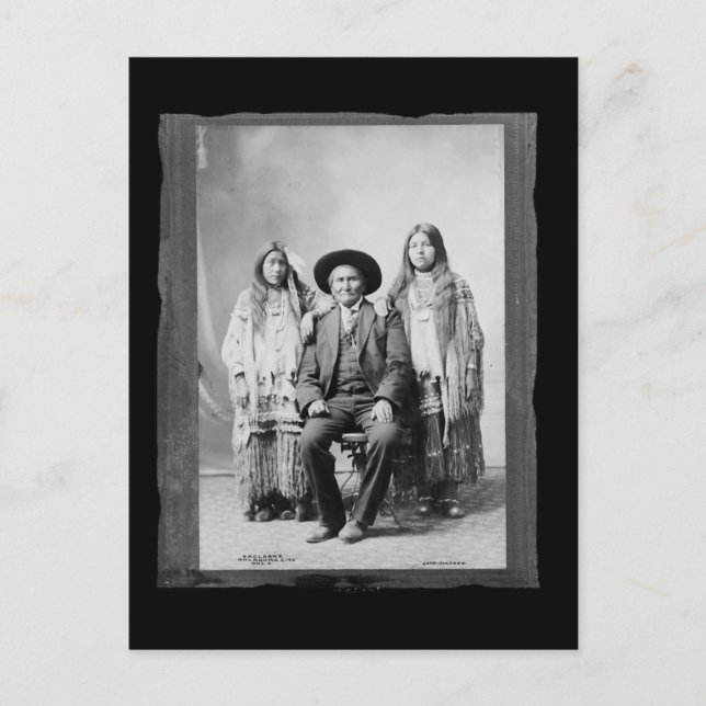 Postal Gerónimo nativo americano vintage (Anverso)