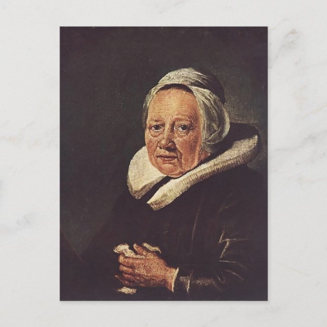 Postal Gerrit Dou - Retrato de una anciana (Anverso)