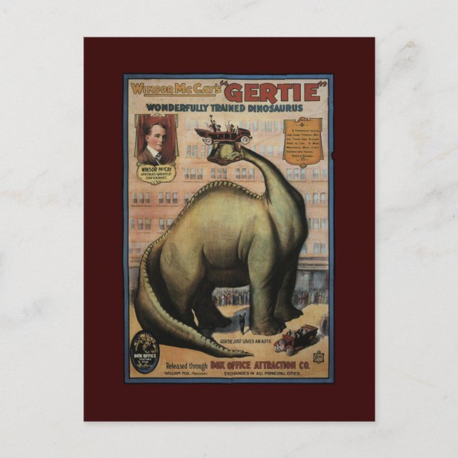 Postal Gertie El Dinosaurio (Anverso)