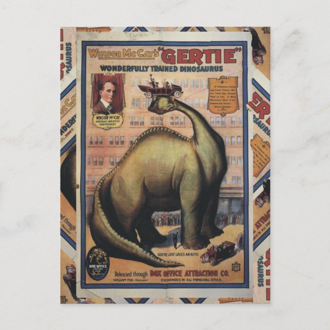 Postal Gertie El Dinosaurio (Anverso)