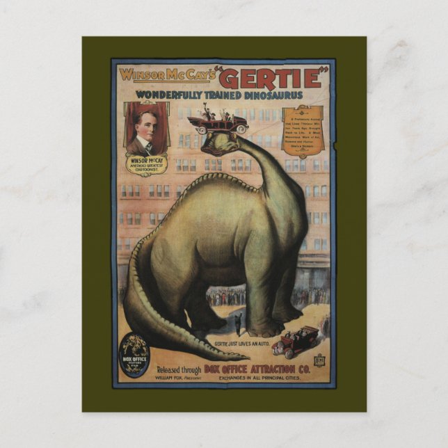 Postal Gertie El Dinosaurio (Anverso)