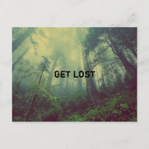 Postal Get Lost - un bosque salvaje