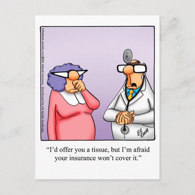 Postal Get Well Humor Postcard (Anverso)