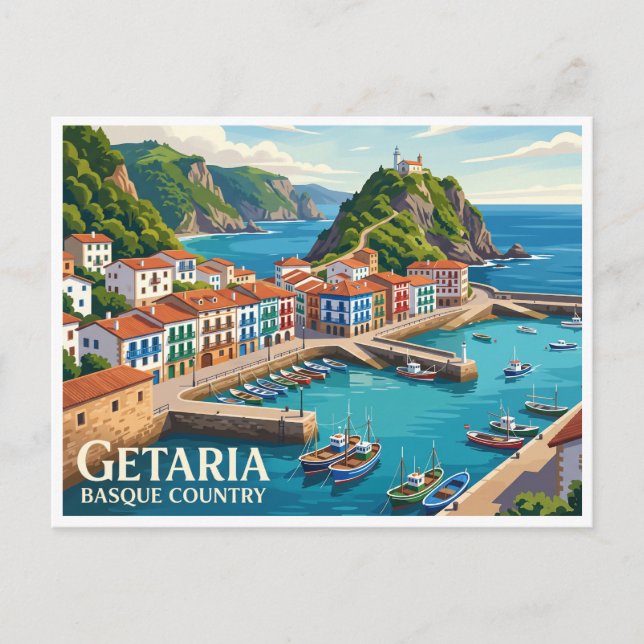 Postal Getaria España (Anverso)
