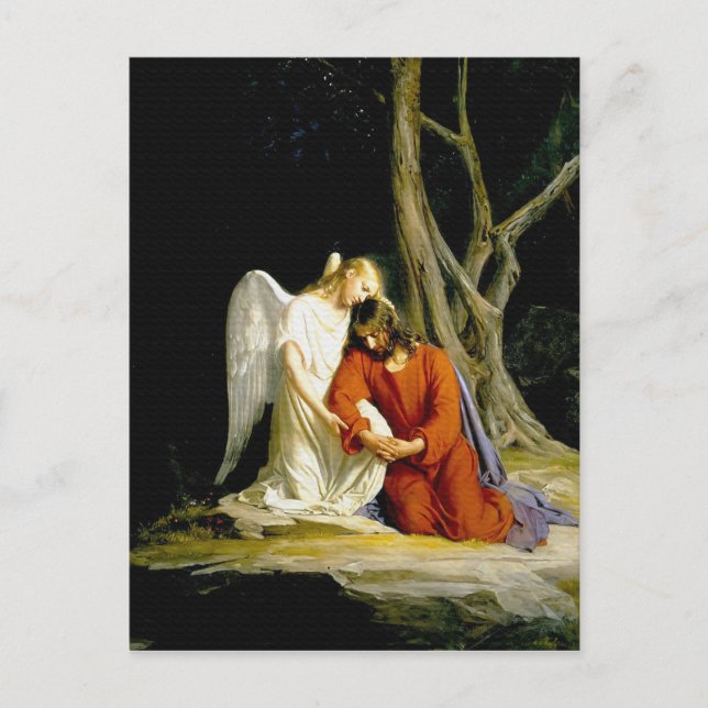 Postal Gethsemane de Carl Heinrich Bloch 1805 (Anverso)