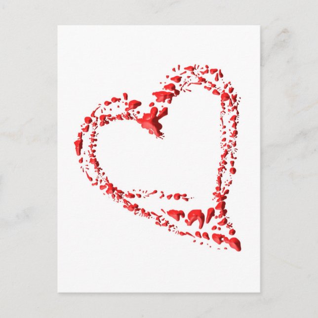 Postal getropftes Herz (Anverso)