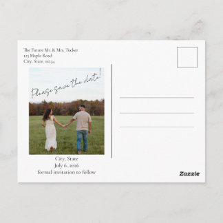 Postal Getting Hitched Save the Date Postcard