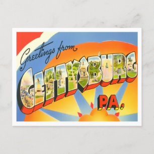 Postal Gettysburg, Cartas Grandes Vintage de Pennsylvania