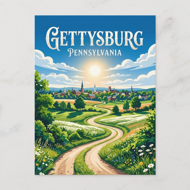 Postal Gettysburg EE. UU. (Anverso)