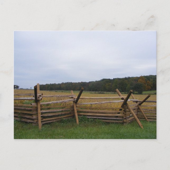 Postal gettysburg en el campo de batalla de otoño (Anverso)